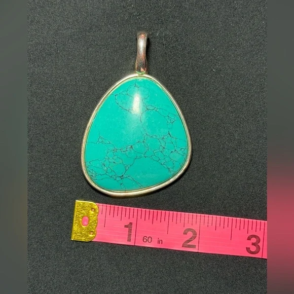⏰ NWOT Premier Designs faux turquoise silver necklace pendant stretch bracelets - Picture 9 of 11
